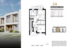3 pokoje, mieszkanie 54,43 m², parter, oferta nr 2A, Zielona Polna, Łańcut, ul. Polna 41