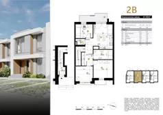 4 pokoje, mieszkanie 61,92 m², piętro 1, oferta nr 2B, Zielona Polna, Łańcut, ul. Polna 41