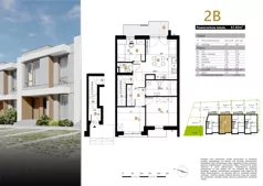 4 pokoje, mieszkanie 61,92 m², piętro 1, oferta nr 3B, Zielona Polna, Łańcut, ul. Polna 41