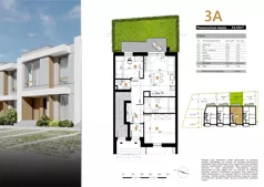 3 pokoje, mieszkanie 54,43 m², parter, oferta nr 3A, Zielona Polna, Łańcut, ul. Polna 41