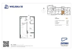2 pokoje, mieszkanie 39,63 m², piętro 1, oferta nr M2, Wiejska 10, Gdynia, Chylonia, ul. Wiejska 10