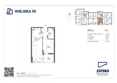 2 pokoje, mieszkanie 39,63 m², piętro 2, oferta nr M6, Wiejska 10, Gdynia, Chylonia, ul. Wiejska 10