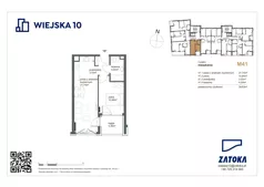 2 pokoje, mieszkanie 39,63 m², piętro 2, oferta nr M41, Wiejska 10, Gdynia, Chylonia, ul. Wiejska 10