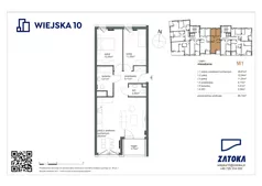 3 pokoje, mieszkanie 69,74 m², piętro 1, oferta nr M1, Wiejska 10, Gdynia, Chylonia, ul. Wiejska 10