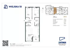 3 pokoje, mieszkanie 69,74 m², piętro 1, oferta nr M35, Wiejska 10, Gdynia, Chylonia, ul. Wiejska 10
