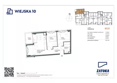 3 pokoje, mieszkanie 53,11 m², piętro 1, oferta nr M39, Wiejska 10, Gdynia, Chylonia, ul. Wiejska 10