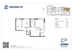 3 pokoje, mieszkanie 57,86 m², piętro 1, oferta nr 4, Wiejska 10, Gdynia, Chylonia, ul. Wiejska 10