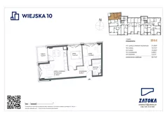 3 pokoje, mieszkanie 53,11 m², piętro 2, oferta nr 44, Wiejska 10, Gdynia, Chylonia, ul. Wiejska 10