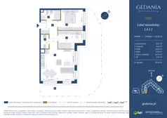 3 pokoje, apartament 62,81 m², parter, oferta nr I.A.1.1, GEDANIA Riverside Living, Gdańsk, Śródmieście, ul. Wiesława 1