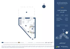 1 pokój, apartament 30,48 m², parter, oferta nr I.A.1.10, GEDANIA Riverside Living, Gdańsk, Śródmieście, ul. Wiesława 1