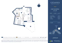 2 pokoje, apartament 43,99 m², parter, oferta nr I.A.1.14, GEDANIA Riverside Living, Gdańsk, Śródmieście, ul. Wiesława 1