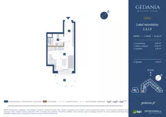 1 pokój, apartament 25,30 m², parter, oferta nr I.A.1.2, GEDANIA Riverside Living, Gdańsk, Śródmieście, ul. Wiesława 1