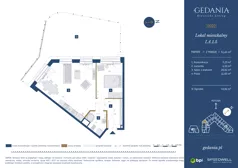 2 pokoje, apartament 49,44 m², piętro 1, oferta nr I.A.2.3, GEDANIA Riverside Living, Gdańsk, Śródmieście, ul. Wiesława 1