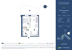 2 pokoje, apartament 41,47 m², parter, oferta nr I.A.1.6, GEDANIA Riverside Living, Gdańsk, Śródmieście, ul. Wiesława 1
