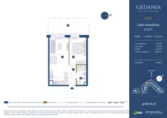 2 pokoje, apartament 41,04 m², parter, oferta nr I.A.1.7, GEDANIA Riverside Living, Gdańsk, Śródmieście, ul. Wiesława 1