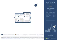 1 pokój, apartament 25,84 m², piętro 1, oferta nr I.A.2.1, GEDANIA Riverside Living, Gdańsk, Śródmieście, ul. Wiesława 1
