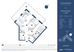 3 pokoje, apartament 65,54 m², piętro 1, oferta nr I.A.2.10, GEDANIA Riverside Living, Gdańsk, Śródmieście, ul. Wiesława 1