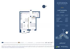 2 pokoje, apartament 39,68 m², piętro 1, oferta nr I.A.2.15, GEDANIA Riverside Living, Gdańsk, Śródmieście, ul. Wiesława 1