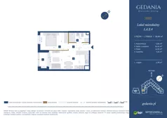 2 pokoje, apartament 38,00 m², piętro 1, oferta nr I.A.2.4, GEDANIA Riverside Living, Gdańsk, Śródmieście, ul. Wiesława 1