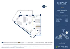 2 pokoje, apartament 51,70 m², piętro 1, oferta nr I.A.2.6, GEDANIA Riverside Living, Gdańsk, Śródmieście, ul. Wiesława 1