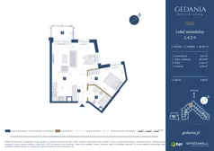 2 pokoje, apartament 50,99 m², piętro 1, oferta nr I.A.2.9, GEDANIA Riverside Living, Gdańsk, Śródmieście, ul. Wiesława 1