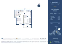 2 pokoje, apartament 36,25 m², piętro 2, oferta nr I.A.3.13, GEDANIA Riverside Living, Gdańsk, Śródmieście, ul. Wiesława 1