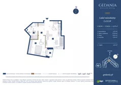 2 pokoje, apartament 43,99 m², piętro 2, oferta nr I.A.3.14, GEDANIA Riverside Living, Gdańsk, Śródmieście, ul. Wiesława 1