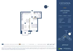 2 pokoje, apartament 39,68 m², piętro 3, oferta nr I.A.4.15, GEDANIA Riverside Living, Gdańsk, Śródmieście, ul. Wiesława 1
