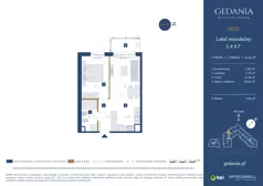 2 pokoje, apartament 41,66 m², piętro 3, oferta nr I.A.4.7, GEDANIA Riverside Living, Gdańsk, Śródmieście, ul. Wiesława 1