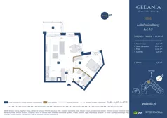 2 pokoje, apartament 50,99 m², piętro 3, oferta nr I.A.4.9, GEDANIA Riverside Living, Gdańsk, Śródmieście, ul. Wiesława 1