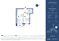 2 pokoje, apartament 39,68 m², piętro 4, oferta nr I.A.5.10, GEDANIA Riverside Living, Gdańsk, Śródmieście, ul. Wiesława 1