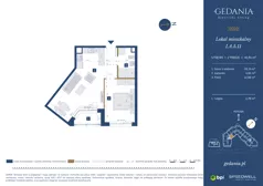 2 pokoje, apartament 45,76 m², piętro 4, oferta nr I.A.5.11, GEDANIA Riverside Living, Gdańsk, Śródmieście, ul. Wiesława 1