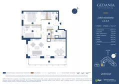 3 pokoje, apartament 75,24 m², piętro 4, oferta nr I.A.5.2, GEDANIA Riverside Living, Gdańsk, Śródmieście, ul. Wiesława 1