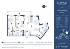 4 pokoje, apartament 91,95 m², piętro 4, oferta nr I.A.5.5, GEDANIA Riverside Living, Gdańsk, Śródmieście, ul. Wiesława 1