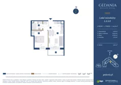 2 pokoje, apartament 36,48 m², piętro 4, oferta nr I.A.5.8, GEDANIA Riverside Living, Gdańsk, Śródmieście, ul. Wiesława 1