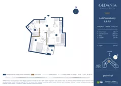 2 pokoje, apartament 44,12 m², piętro 4, oferta nr I.A.5.9, GEDANIA Riverside Living, Gdańsk, Śródmieście, ul. Wiesława 1