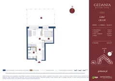 2 pokoje, apartament inwestycyjny 32,01 m², parter, oferta nr I.B.1.10, GEDANIA Riverside Living - apartamenty inwestycyjne, Gdańsk, Śródmieście, ul. Wiesława 1