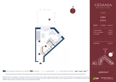 1 pokój, apartament inwestycyjny 26,62 m², parter, oferta nr I.B.1.3, GEDANIA Riverside Living - apartamenty inwestycyjne, Gdańsk, Śródmieście, ul. Wiesława 1