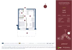 2 pokoje, apartament inwestycyjny 40,42 m², parter, oferta nr I.B.1.8, GEDANIA Riverside Living - apartamenty inwestycyjne, Gdańsk, Śródmieście, ul. Wiesława 1