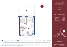 2 pokoje, apartament inwestycyjny 37,94 m², parter, oferta nr I.B.1.9, GEDANIA Riverside Living - apartamenty inwestycyjne, Gdańsk, Śródmieście, ul. Wiesława 1
