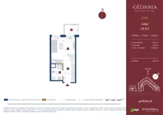 1 pokój, apartament inwestycyjny 25,86 m², piętro 1, oferta nr I.B.2.2, GEDANIA Riverside Living - apartamenty inwestycyjne, Gdańsk, Śródmieście, ul. Wiesława 1