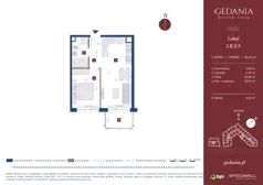 2 pokoje, apartament inwestycyjny 40,42 m², piętro 1, oferta nr I.B.2.9, GEDANIA Riverside Living - apartamenty inwestycyjne, Gdańsk, Śródmieście, ul. Wiesława 1