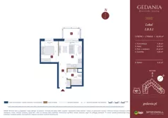 2 pokoje, apartament inwestycyjny 33,09 m², piętro 2, oferta nr I.B.3.1, GEDANIA Riverside Living - apartamenty inwestycyjne, Gdańsk, Śródmieście, ul. Wiesława 1