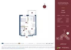 2 pokoje, apartament inwestycyjny 37,94 m², piętro 2, oferta nr I.B.3.10, GEDANIA Riverside Living - apartamenty inwestycyjne, Gdańsk, Śródmieście, ul. Wiesława 1