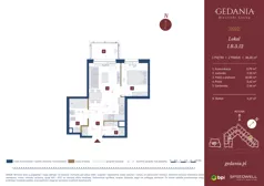 2 pokoje, apartament inwestycyjny 38,20 m², piętro 2, oferta nr I.B.3.12, GEDANIA Riverside Living - apartamenty inwestycyjne, Gdańsk, Śródmieście, ul. Wiesława 1