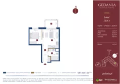 2 pokoje, apartament inwestycyjny 33,09 m², piętro 3, oferta nr I.B.4.1, GEDANIA Riverside Living - apartamenty inwestycyjne, Gdańsk, Śródmieście, ul. Wiesława 1