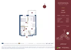 2 pokoje, apartament inwestycyjny 37,94 m², piętro 3, oferta nr I.B.4.10, GEDANIA Riverside Living - apartamenty inwestycyjne, Gdańsk, Śródmieście, ul. Wiesława 1