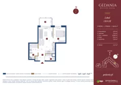 2 pokoje, apartament inwestycyjny 38,20 m², piętro 3, oferta nr I.B.4.12, GEDANIA Riverside Living - apartamenty inwestycyjne, Gdańsk, Śródmieście, ul. Wiesława 1