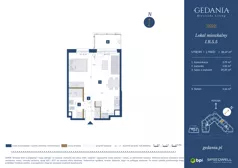 1 pokój, apartament 38,47 m², piętro 4, oferta nr I.B.5.5, GEDANIA Riverside Living, Gdańsk, Śródmieście, ul. Wiesława 1