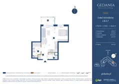 1 pokój, apartament 38,60 m², piętro 4, oferta nr I.B.5.7, GEDANIA Riverside Living, Gdańsk, Śródmieście, ul. Wiesława 1